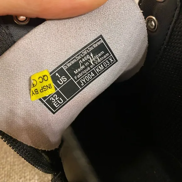 Dr. Martens Combs Little Kid Boot in White Patent Leather