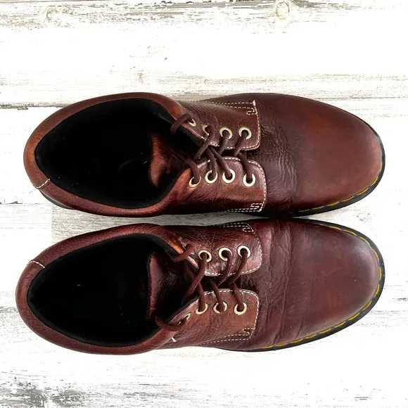 Dr.Martens Men’s Size 13 Boston Oxford Lace Up Chunky Shoes In Brown