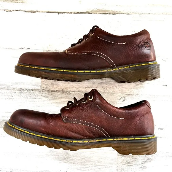Dr.Martens Men’s Size 13 Boston Oxford Lace Up Chunky Shoes In Brown