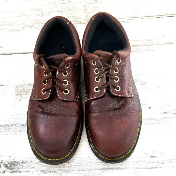 Dr.Martens Men’s Size 13 Boston Oxford Lace Up Chunky Shoes In Brown