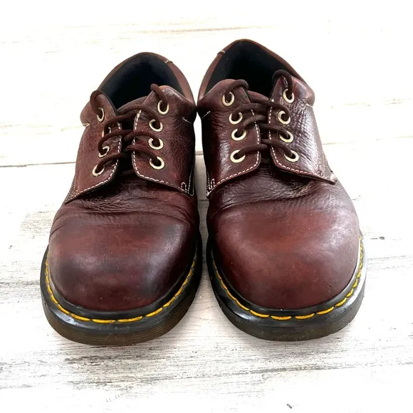 Dr.Martens Men’s Size 13 Boston Oxford Lace Up Chunky Shoes In Brown