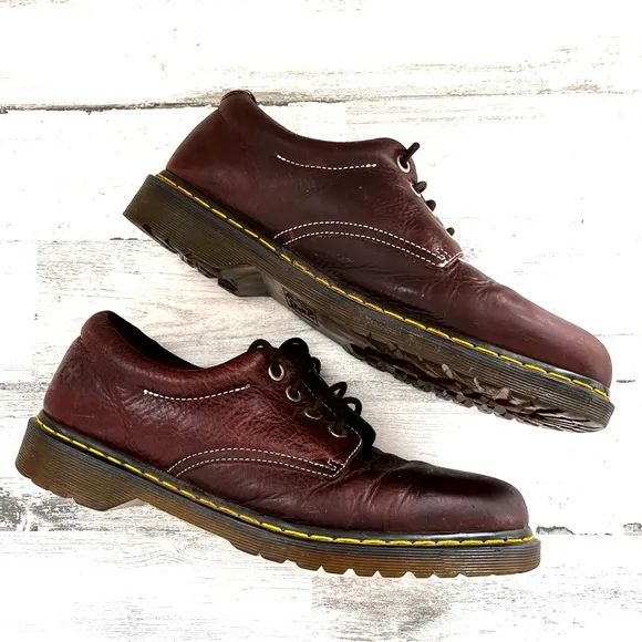 Dr.Martens Men’s Size 13 Boston Oxford Lace Up Chunky Shoes In Brown