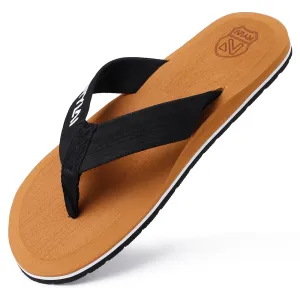 Ecetana Flip Flops for Men Yoga Mat Thong Sandals with Arch Support Comfort Beach Sandals