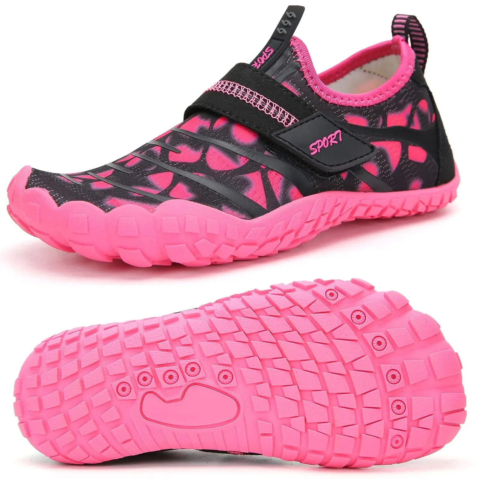 Ecetana Kids Water Shoes for Boys Girls Aqua Shoes Barefoot Beach Sports Quick Dry Swim Pool Shoes Little Big Kid