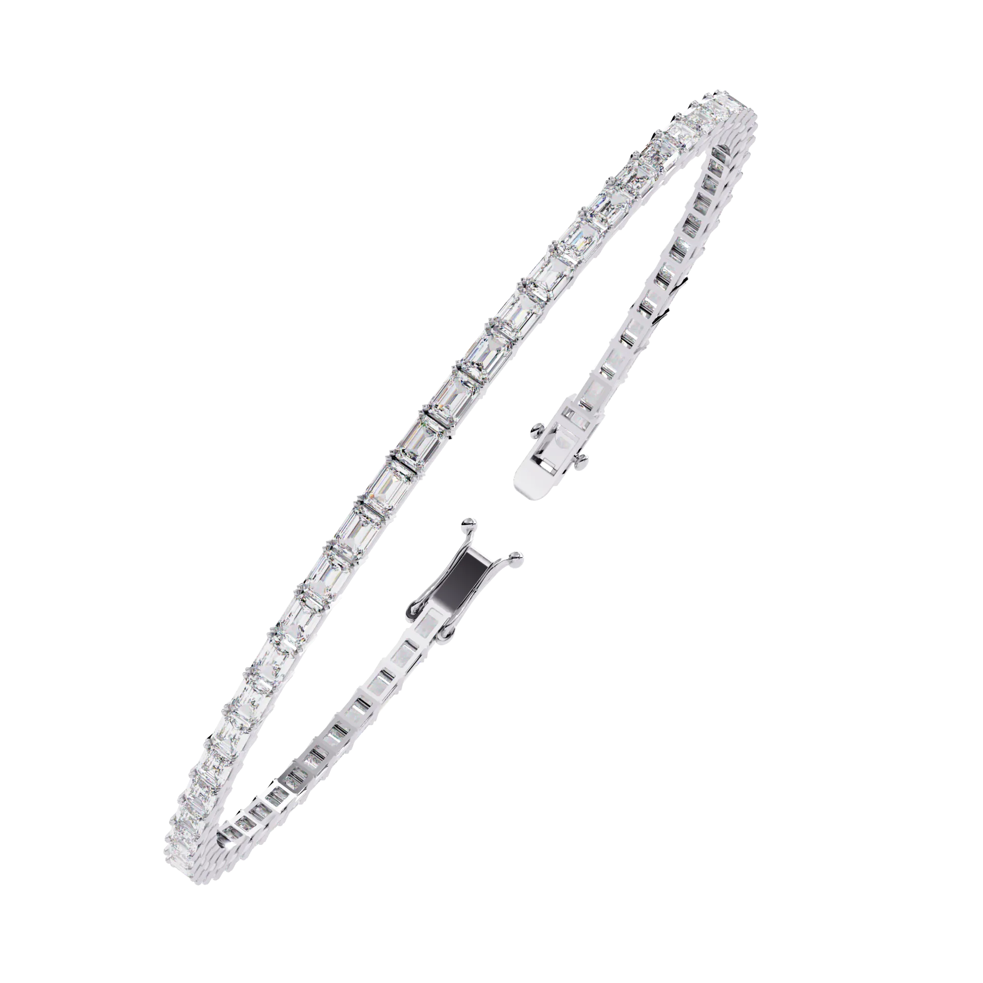 Emerald Cut Tennis Bracelet