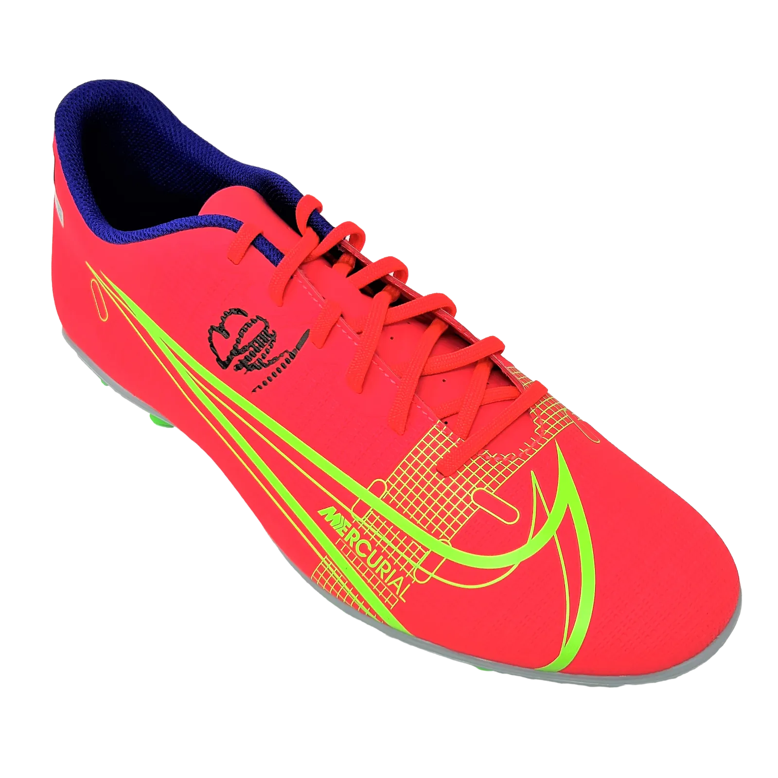 Erling Haaland Dortmund Signed Orange Nike Mercurial Game Model Soccer Cleat BAS