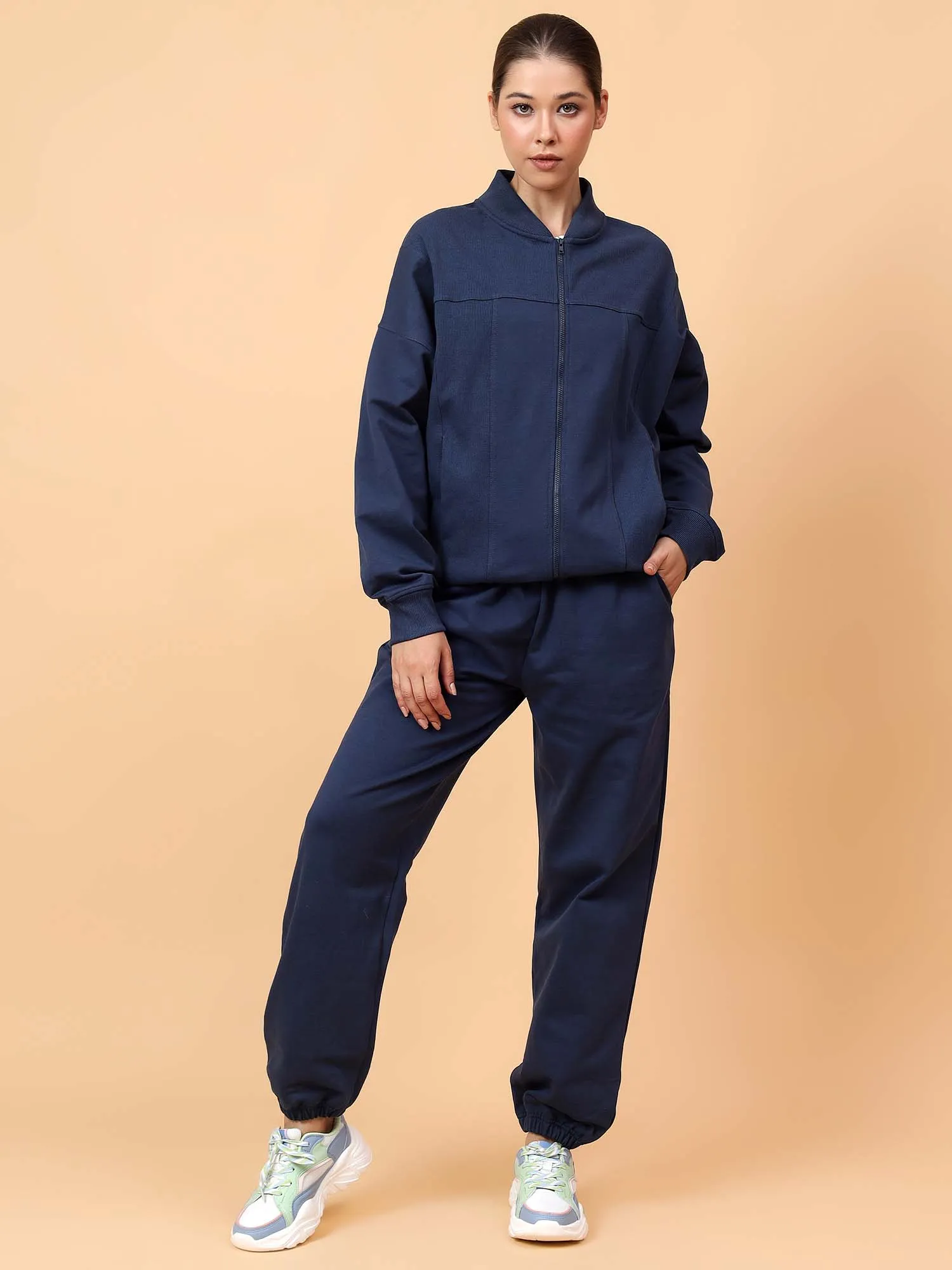 Fitkin Women Blue CloudFit Fleece Jogger