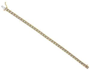 Five Carat Diamond Tennis Bracelet with Square Bezel Setting