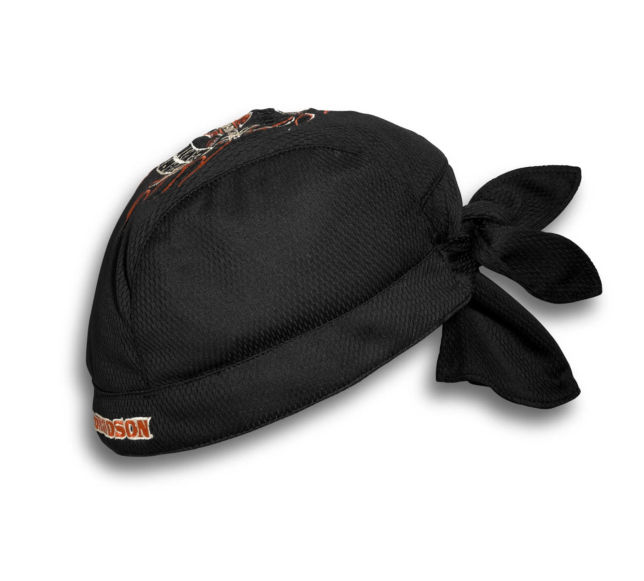 Flames Quick Dry Skull Cap - Black