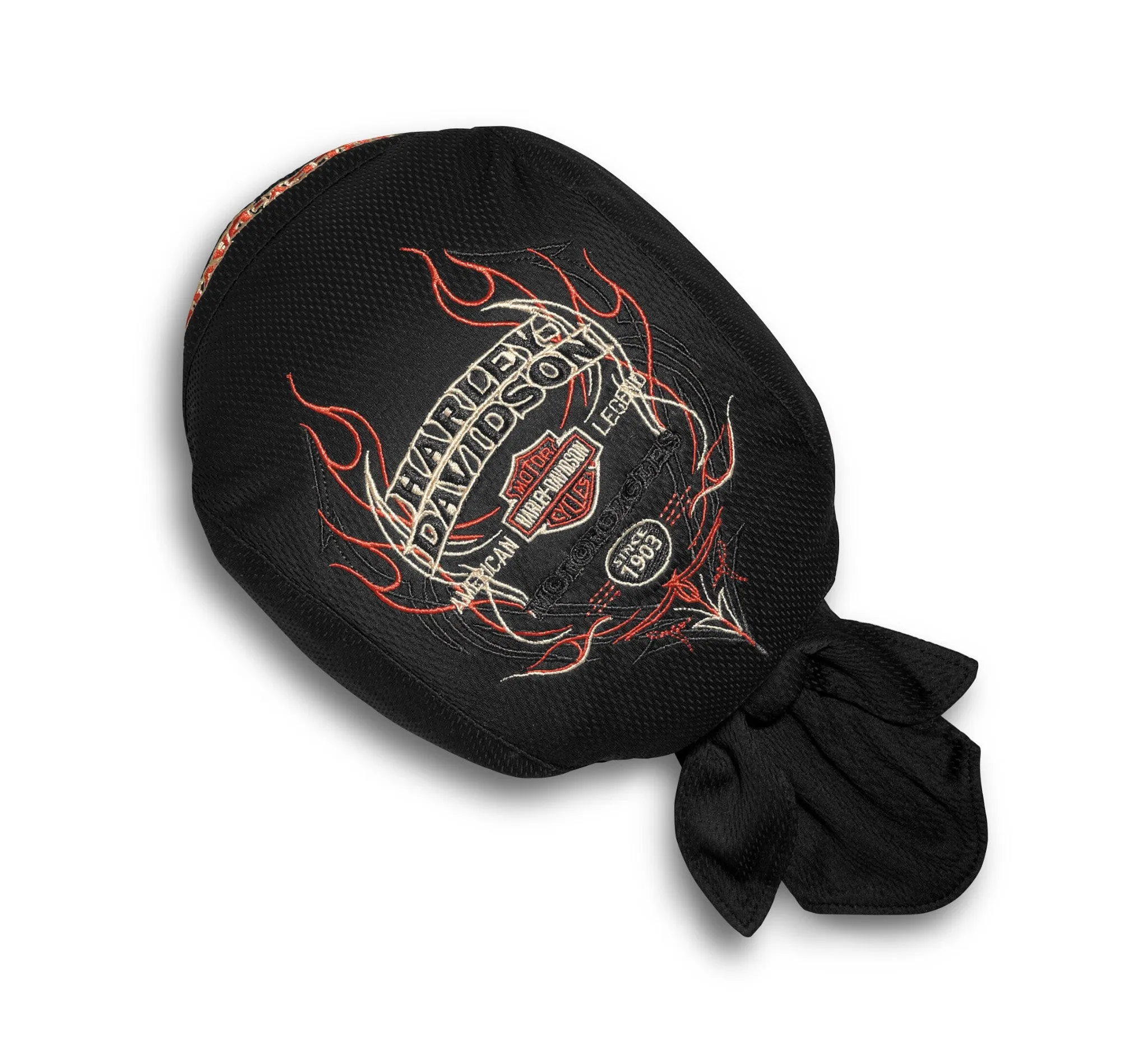 Flames Quick Dry Skull Cap - Black