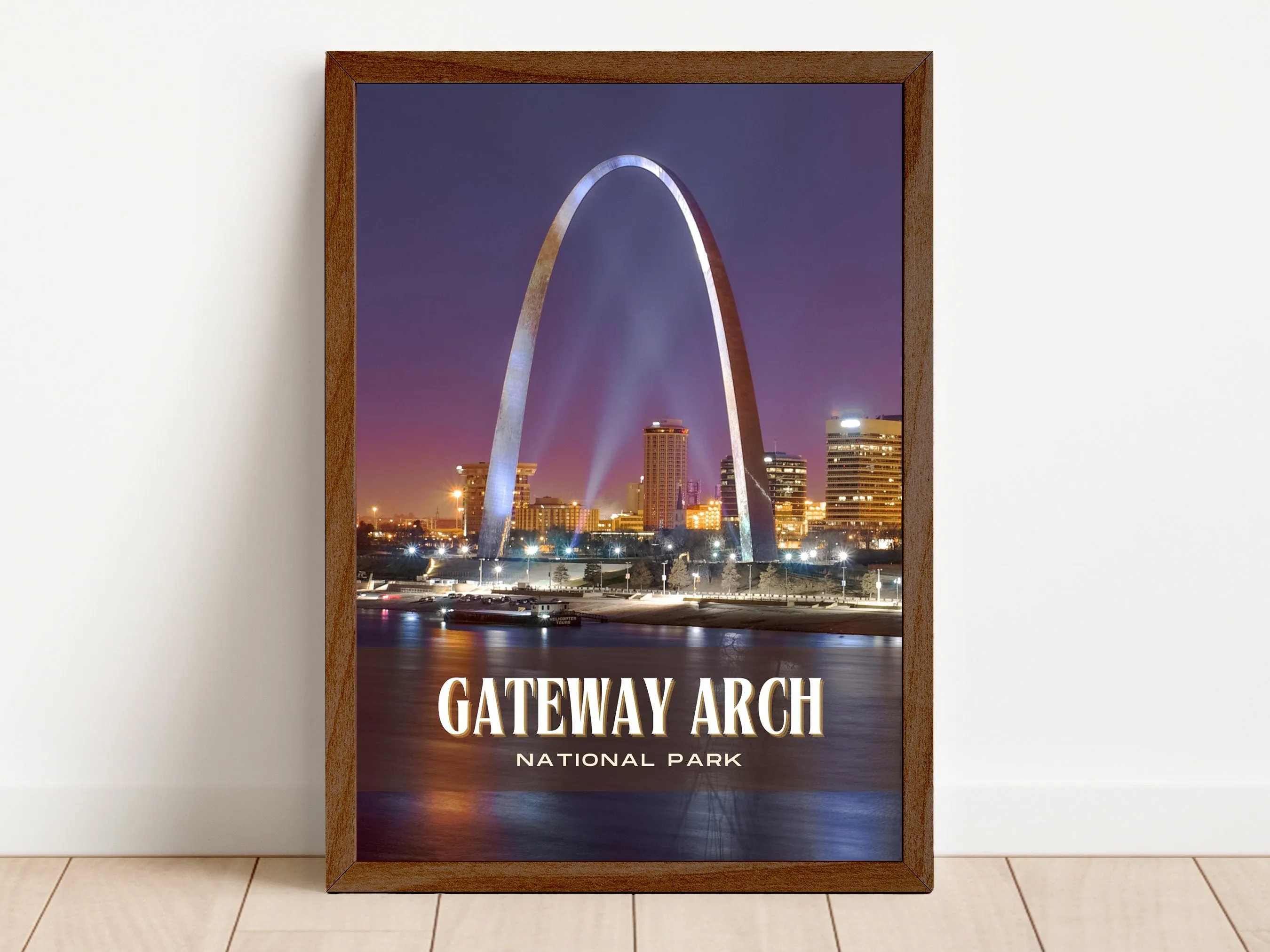 Gateway Arch National Park Retro Wall Art, Missouri, USA