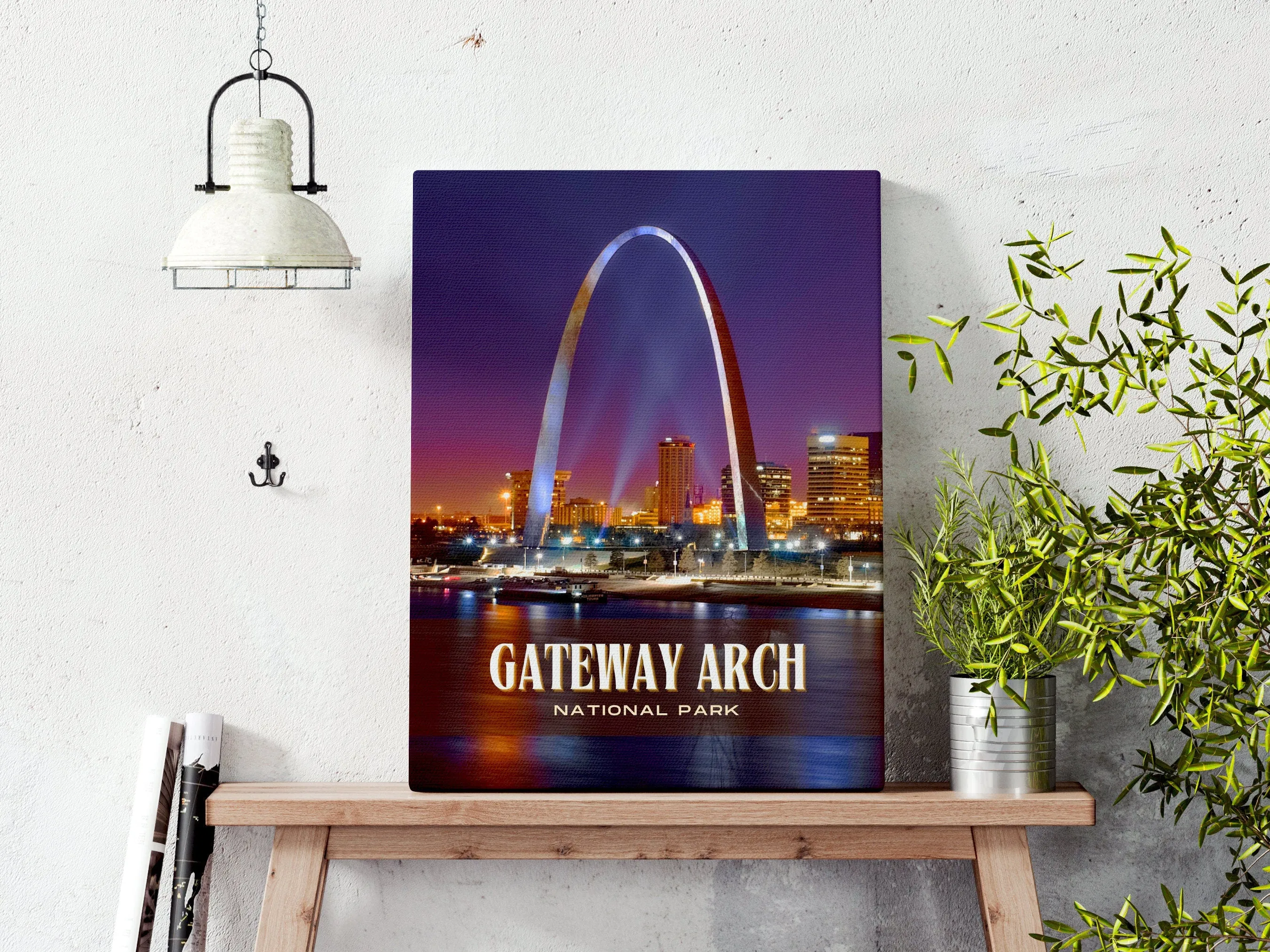 Gateway Arch National Park Retro Wall Art, Missouri, USA