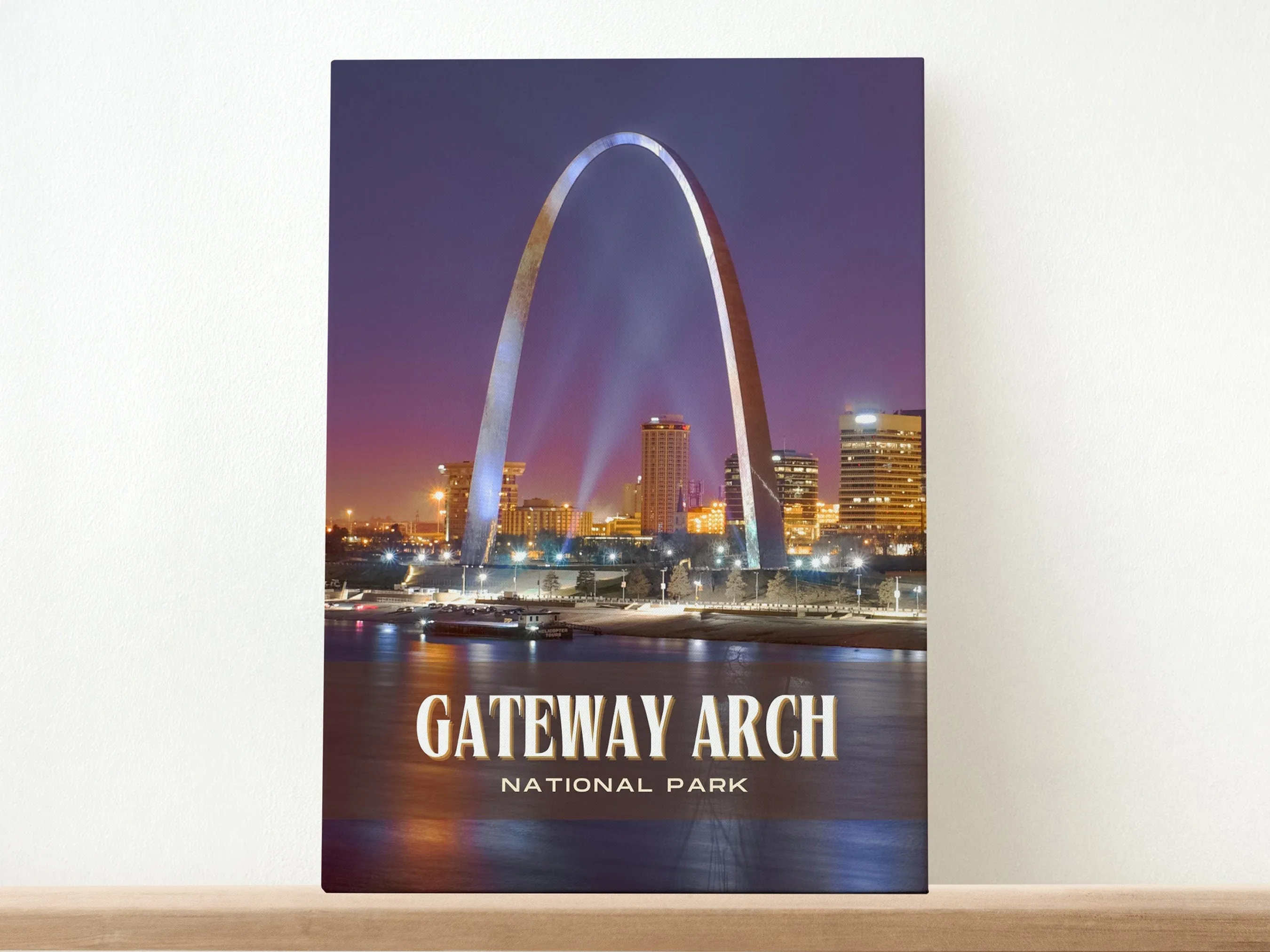 Gateway Arch National Park Retro Wall Art, Missouri, USA