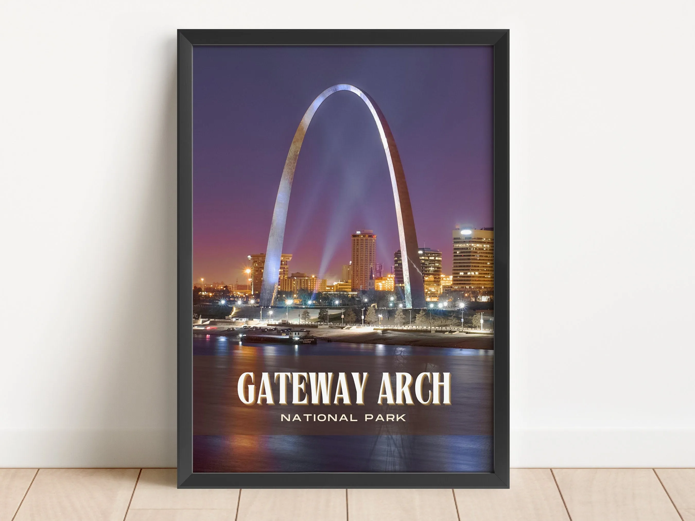 Gateway Arch National Park Retro Wall Art, Missouri, USA