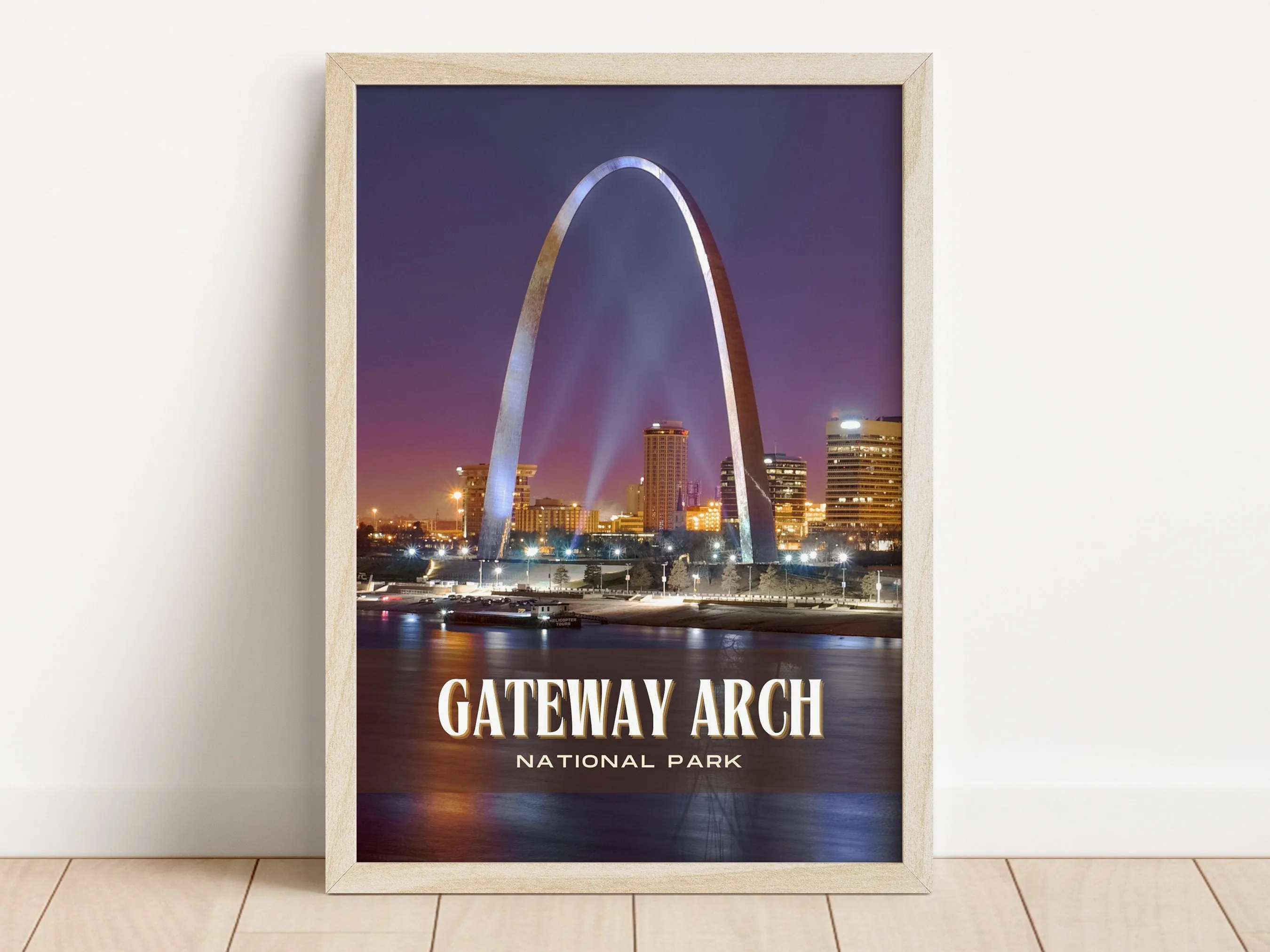 Gateway Arch National Park Retro Wall Art, Missouri, USA