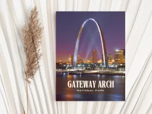 Gateway Arch National Park Retro Wall Art, Missouri, USA