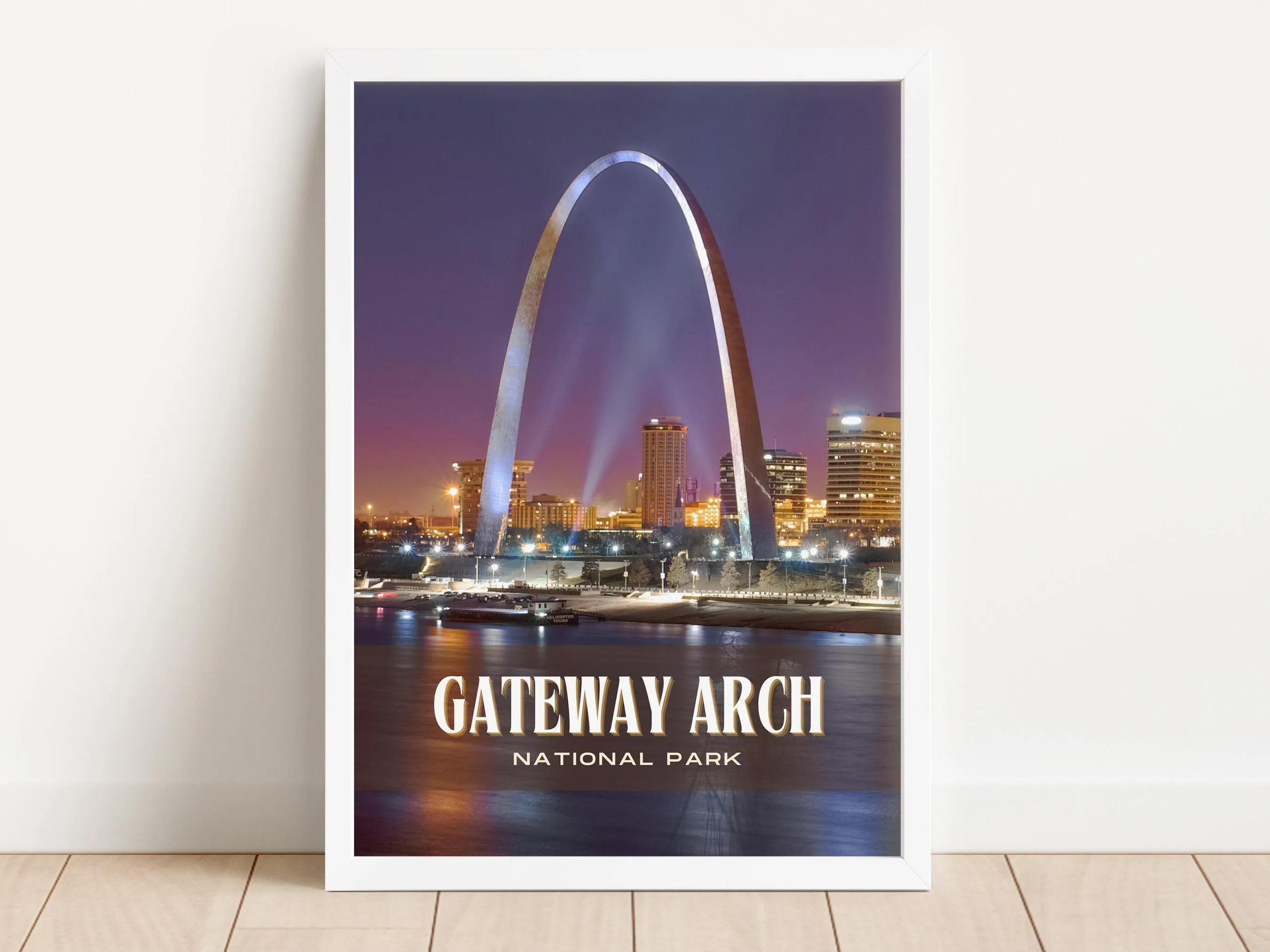 Gateway Arch National Park Retro Wall Art, Missouri, USA