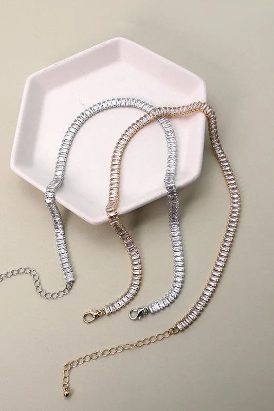 Genie Baguette Stone Necklace (2 Colors!)