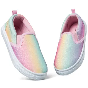 Gradient Glitter Slip-On Espadrilles