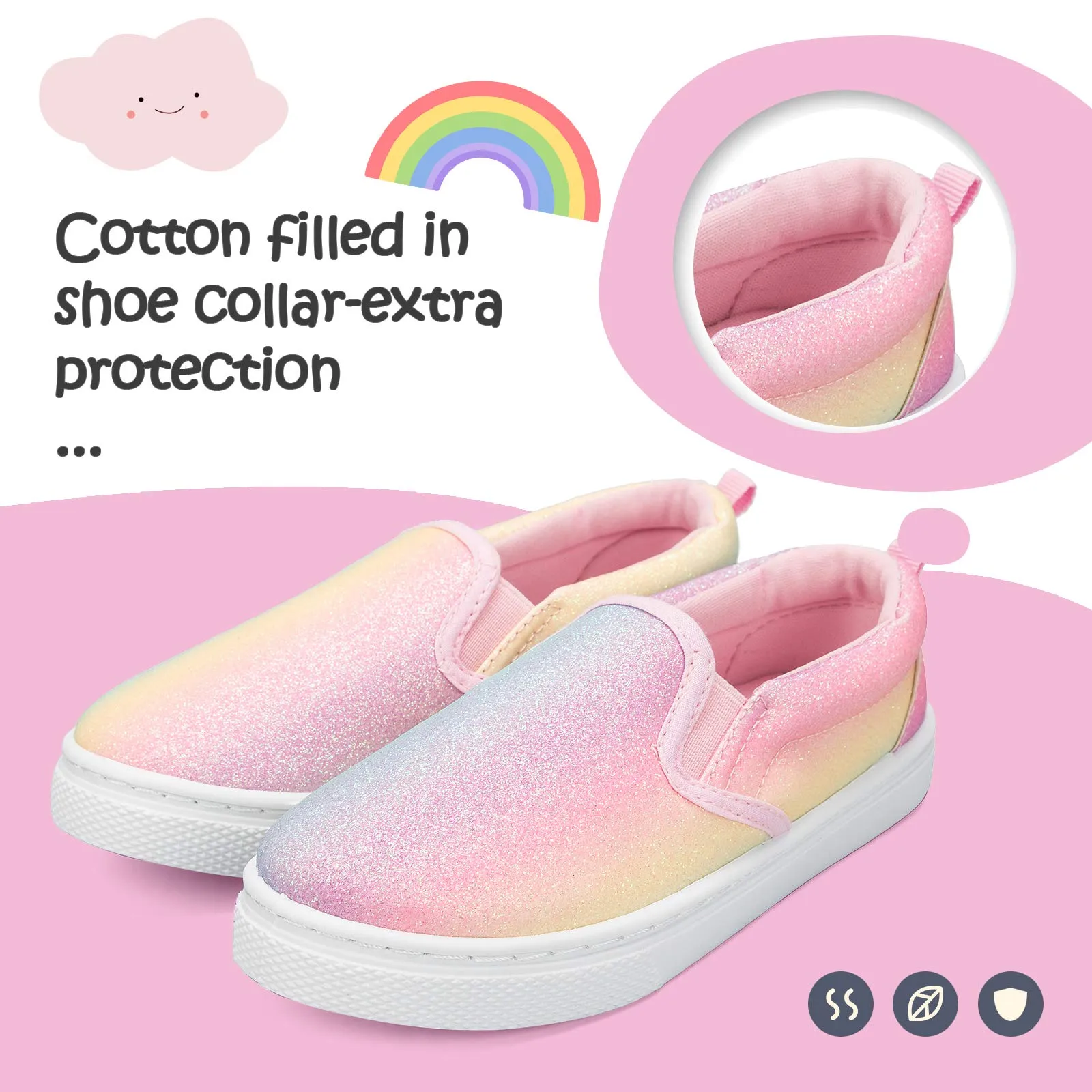 Gradient Glitter Slip-On Espadrilles