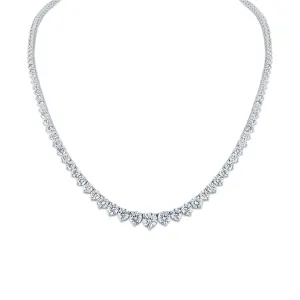 Graduated Diamond Tennis Necklace - 15ctw