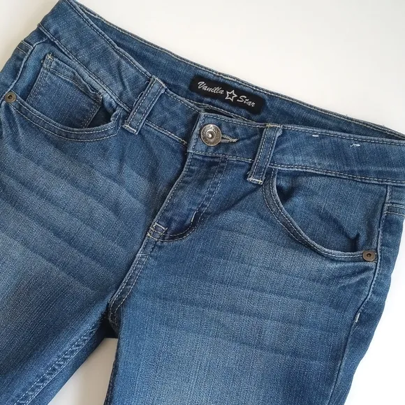 Great Flare Leg Boot Cut Low Rise Jeans Vanilla Star Size 12 (Juniors)