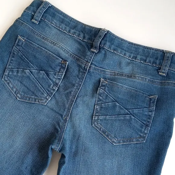 Great Flare Leg Boot Cut Low Rise Jeans Vanilla Star Size 12 (Juniors)