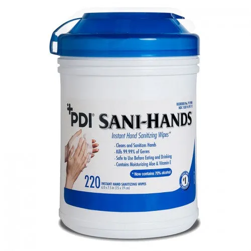 Hand Wipe Sani-Hands Bedside Pack 5.5X8.4” w/Alcohol 65.9% by PDI, Inc