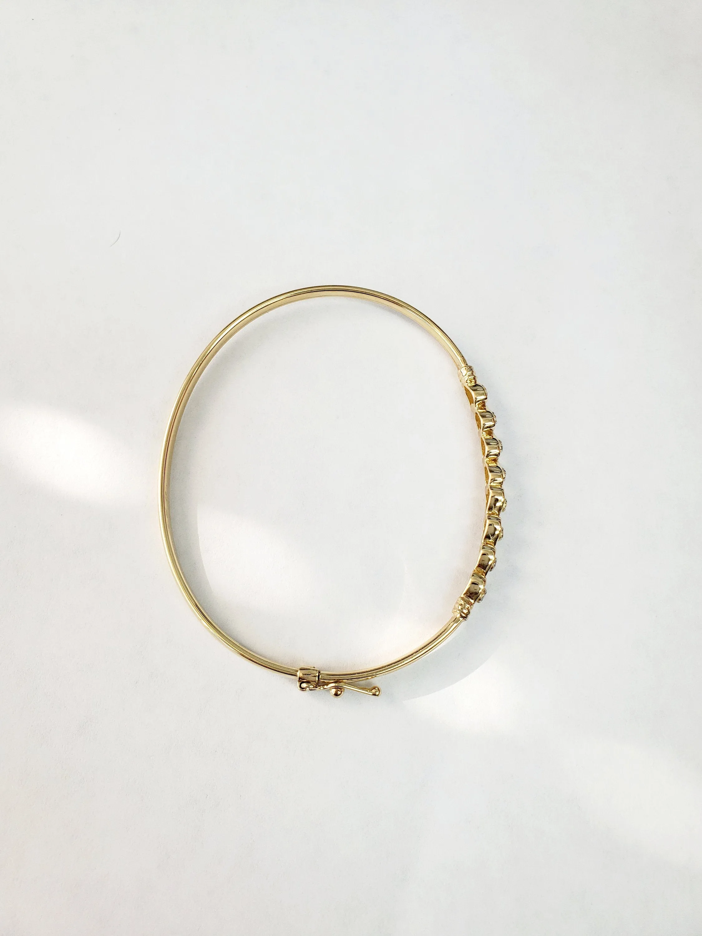 Heart Shaped Diamond Bangle