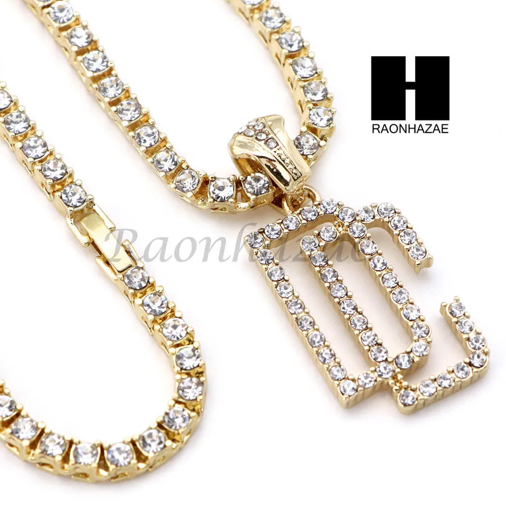 HIP HOP DREAM CHASERS TENNIS CHAIN DIAMOND CUT 30" CUBAN LINK CHAIN S58