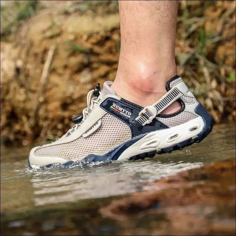 Humtto mens upstream shoes outdoor trekking wading aqua shoes breathable mesh quick drying