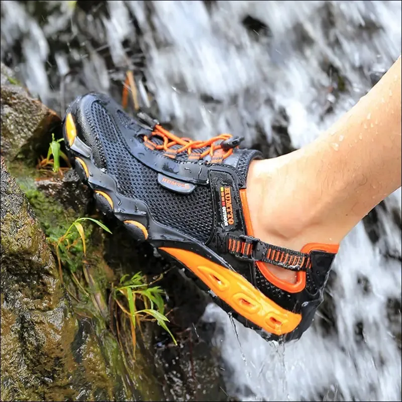 Humtto mens upstream shoes outdoor trekking wading aqua shoes breathable mesh quick drying