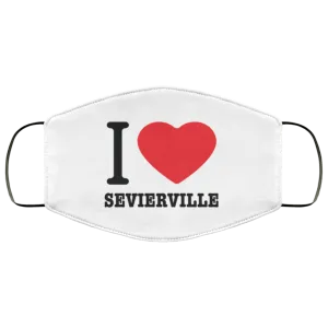I Love Sevierville - Adult Face Mask