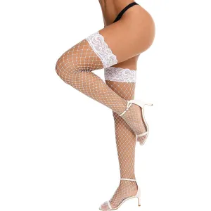 IN-STOCK - Clothing - Sexy White Fishnet Stockings