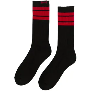 Independent Span Crew Socks Black Red