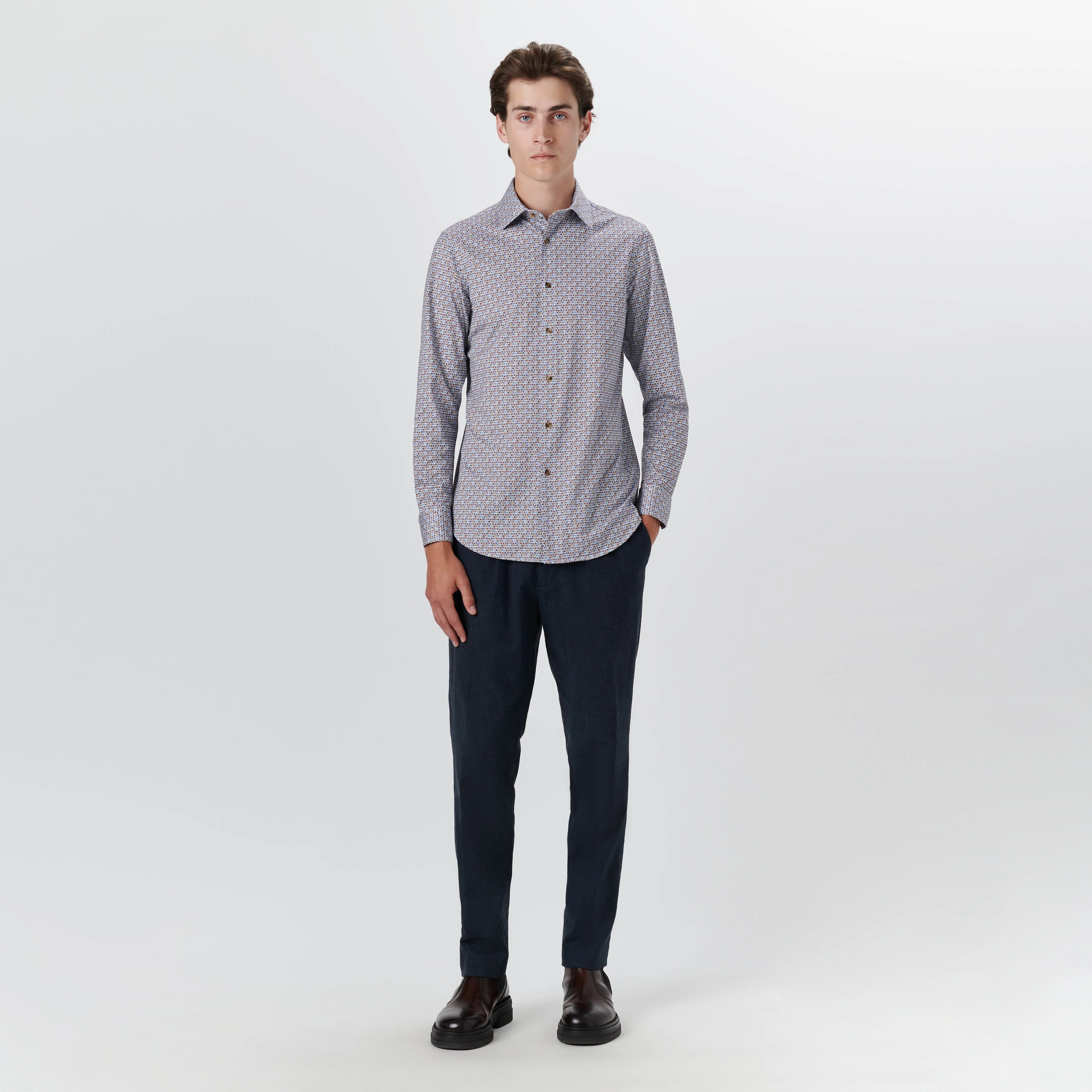 JAMES Geometric Print OoohCotton Shirt