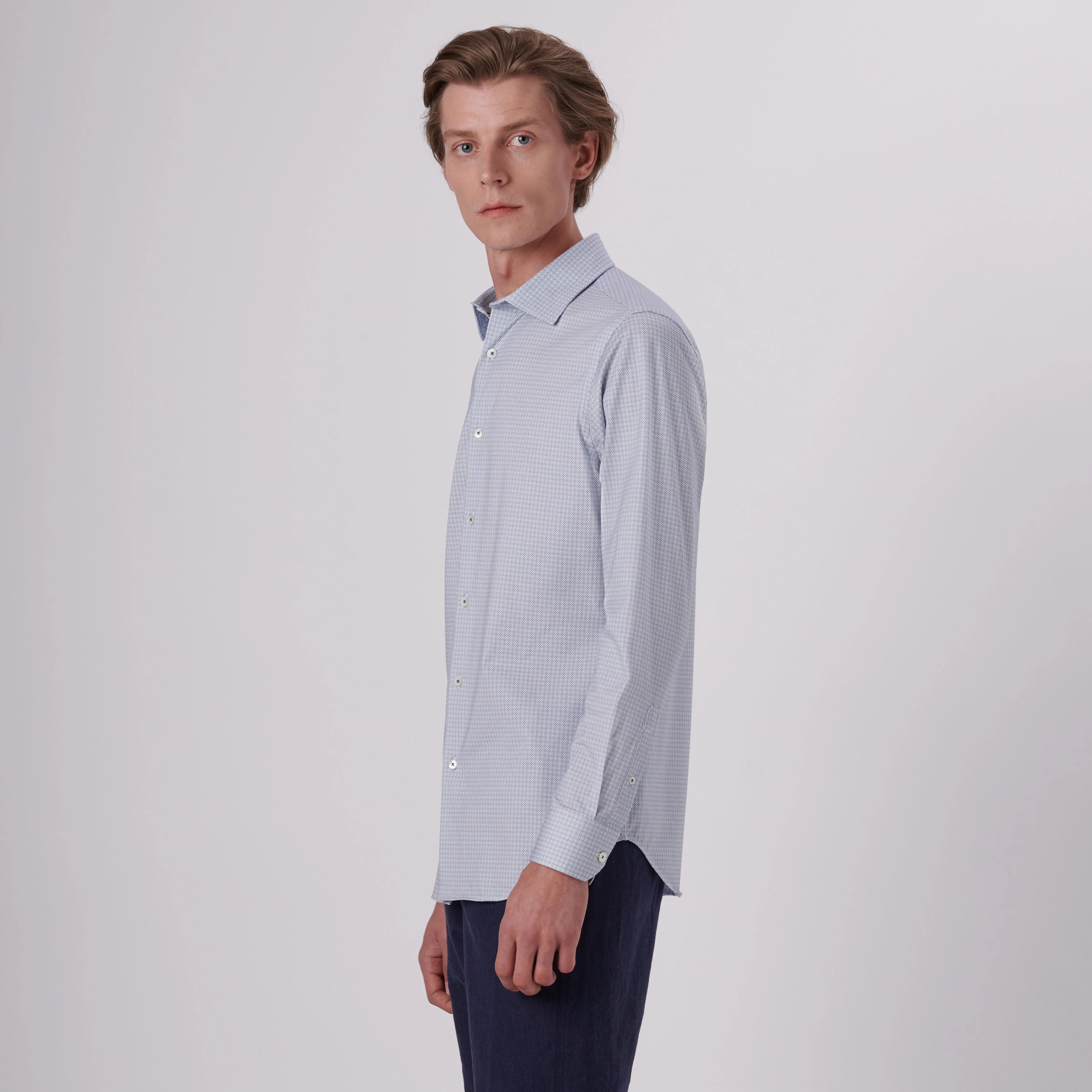 James Geometric Print OoohCotton Shirt