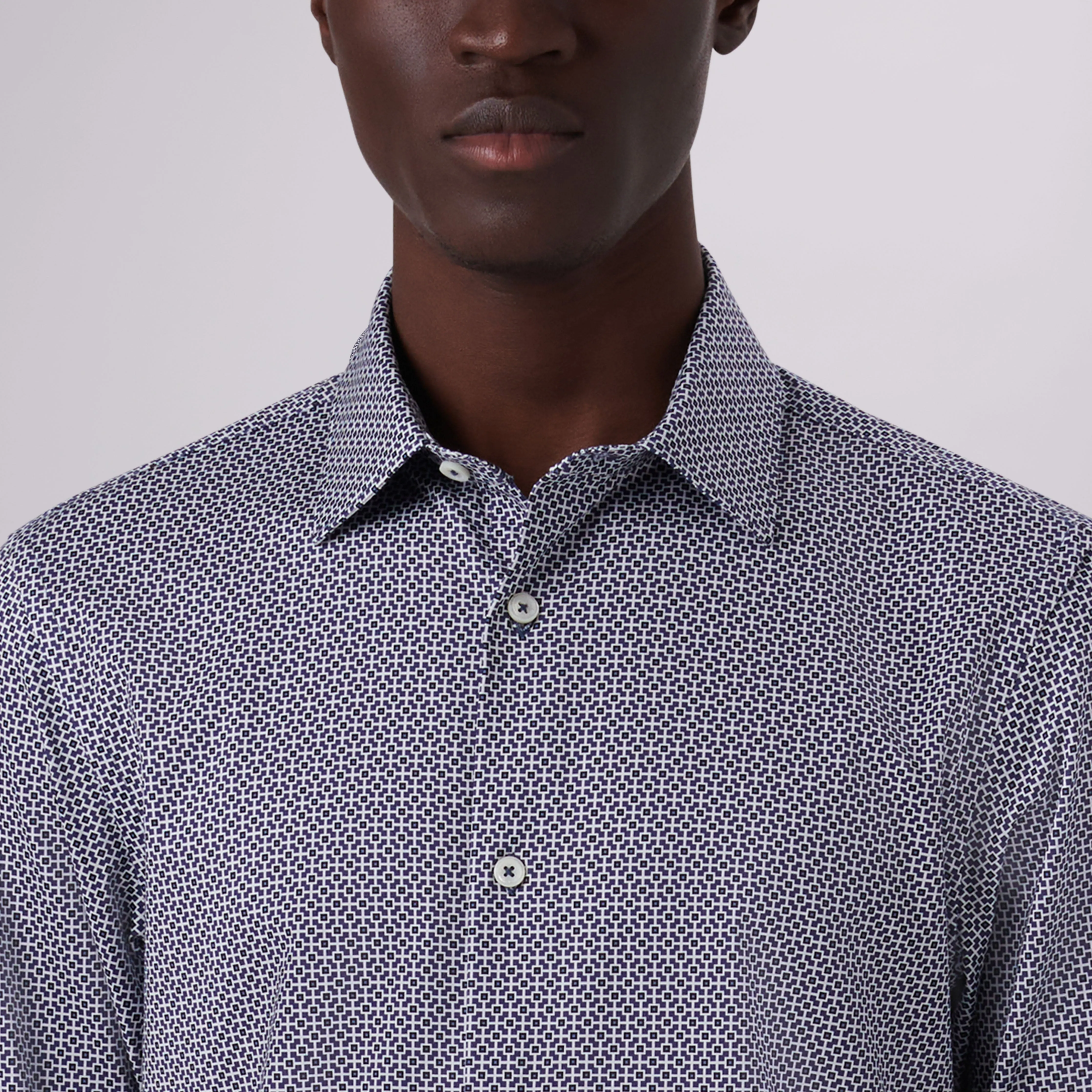 James Geometric Print OoohCotton Shirt