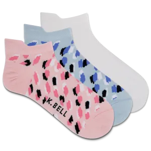 K.Bell Women's Abstract Animal Low Cut Sock 3 Pack