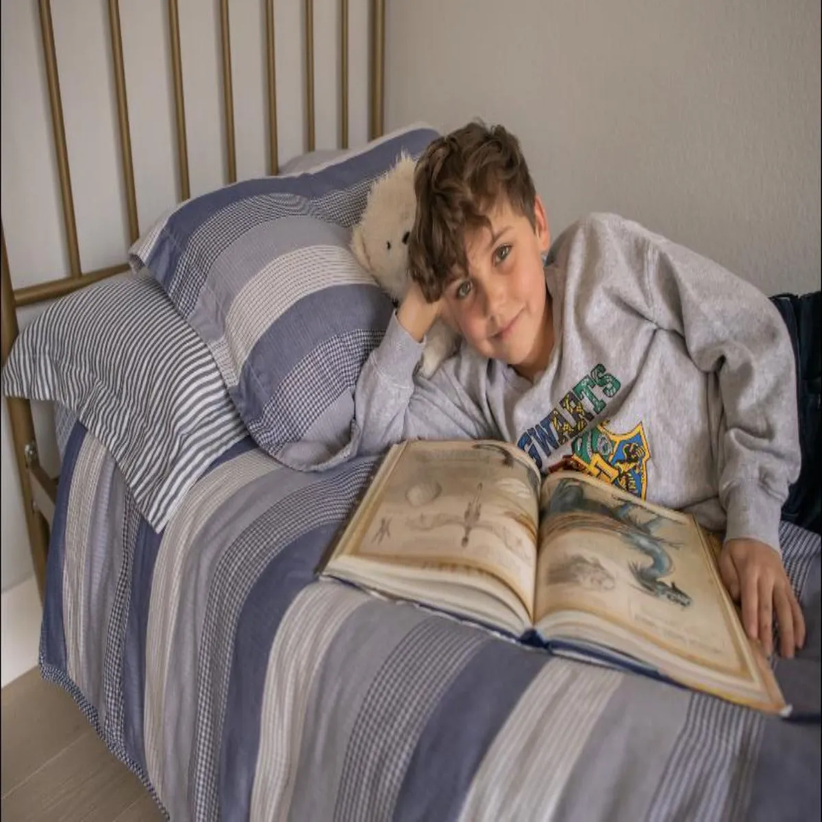 Kids Bunk Quilt & Sham - Navy Mixed Gingham