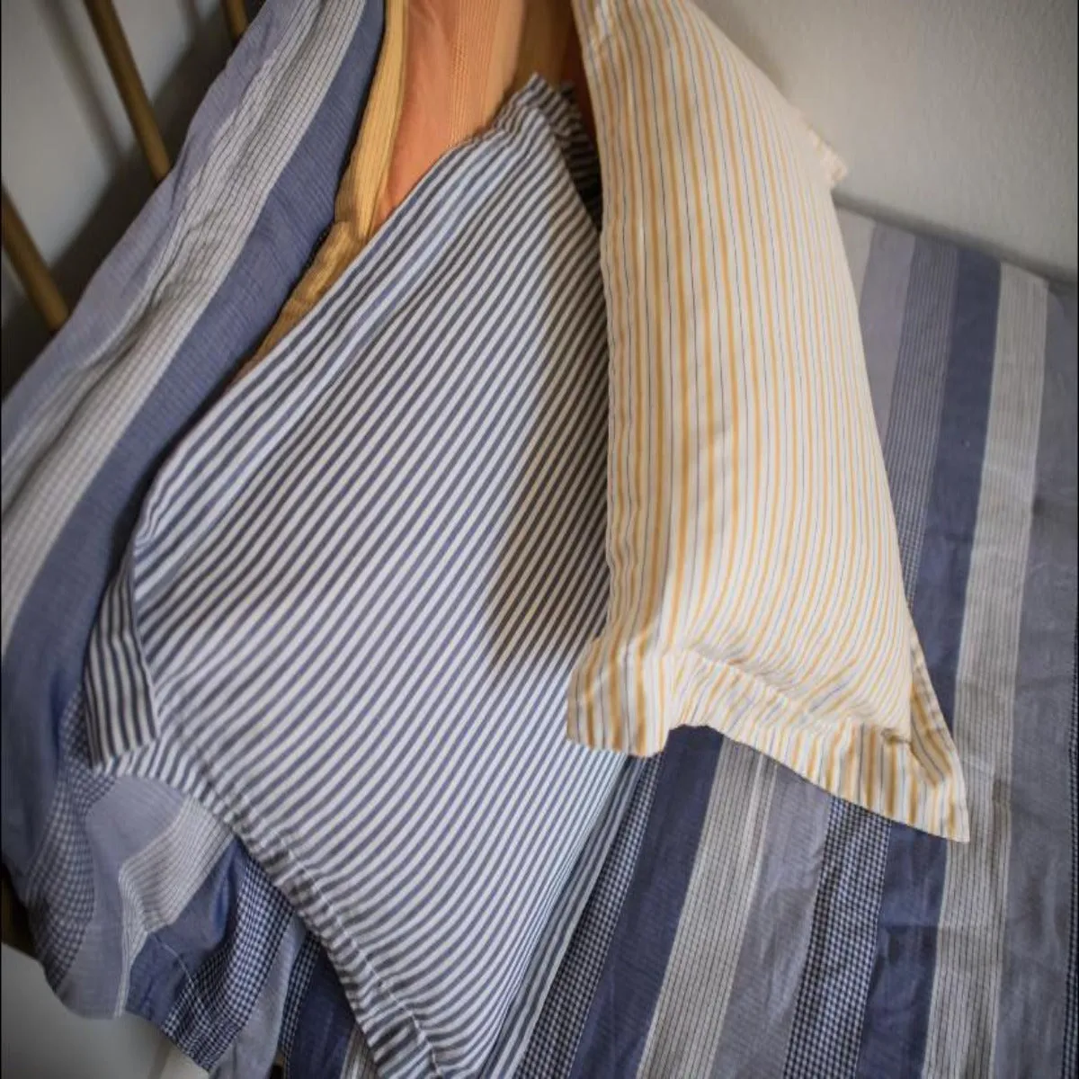 Kids Bunk Quilt & Sham - Navy Mixed Gingham