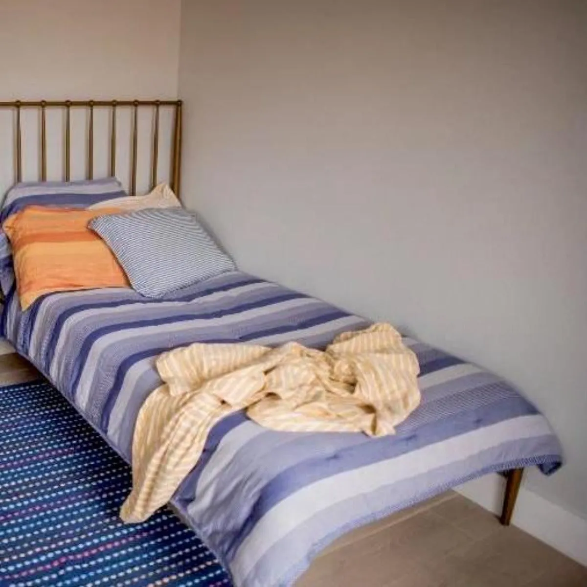 Kids Bunk Quilt & Sham - Navy Mixed Gingham