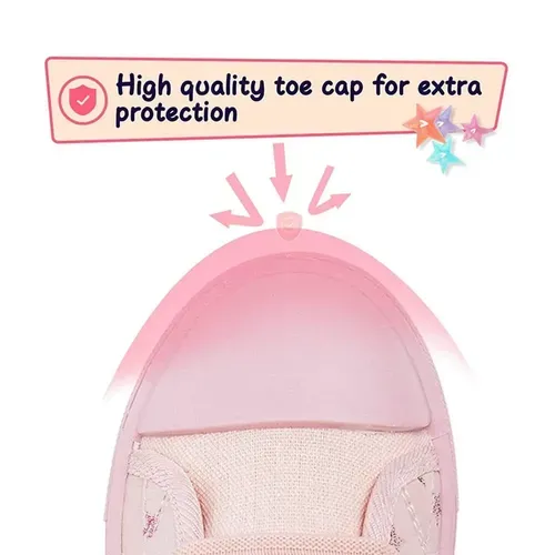 Kids Sneakers High-top Canvas Shoes Pink Stars - KKOMFORME