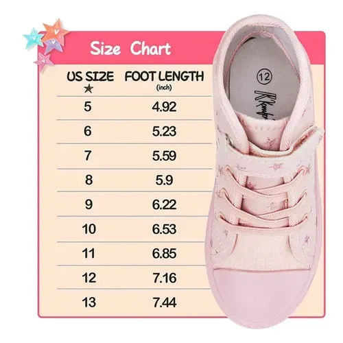 Kids Sneakers High-top Canvas Shoes Pink Stars - KKOMFORME