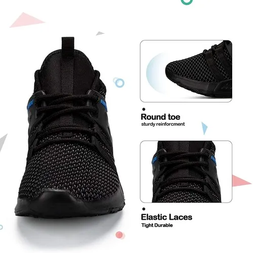 Kids Sneakers Running Tennis Athletic Shoes Black -- KKomforme
