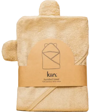 KIIN BABY HOODED TOWEL OAT