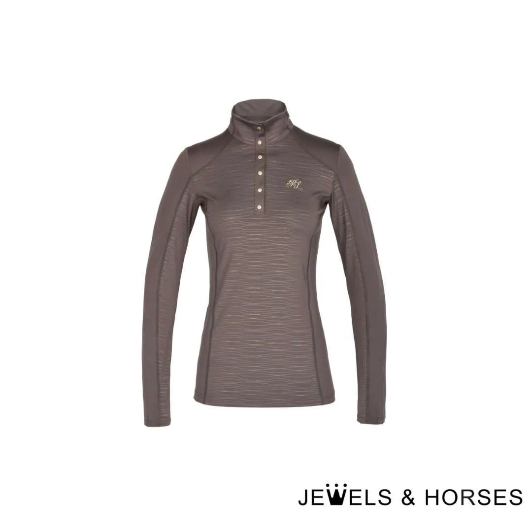 Kingsland Novella Ladies Training Shirt- Brown Granite