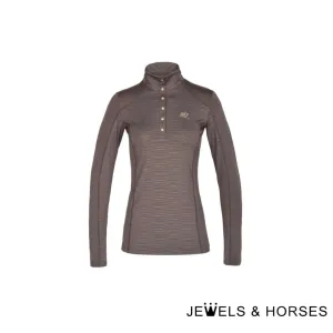 Kingsland Novella Ladies Training Shirt- Brown Granite