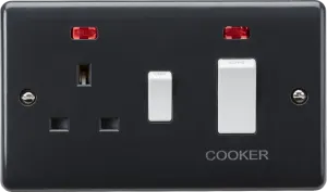 Knightsbridge PM8333N Part M 45A DP Switch   13A DP Switched Socket   Neons