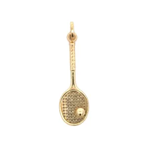 Large Tennis Racquet Charm